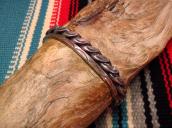 Vintage Stamped Twisted Silver Wire Cuff  c.1950