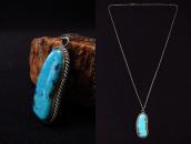 Vintage Navajo Kingman Turquoise Fob Necklace  c.1965～