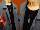 Vintage Navajo Kingman Turquoise Fob Necklace  c.1965～