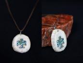 Vtg Kewa/SantoDomingo T-bird Chip Inlay Top Necklace c.1960～