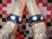 OLD Navajo Sterling Silver Hollow Dome Cuff Bracelet c.1990～
