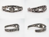 Antique Thunderbird & Horses Applique Silver Cuff c.1930