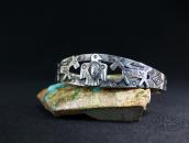 Antique Thunderbird & Horses Applique Silver Cuff c.1930