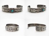 Antique Navajo 『ON BOOK』 T-bird & Arrow Applique Cuff c.1930