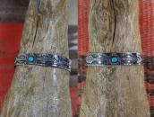 Antique Navajo 『ON BOOK』 T-bird & Arrow Applique Cuff c.1930
