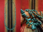 Vintage Single Strand Turquoise Heishi Necklace  c.1960～