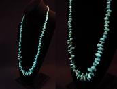 Vintage Single Strand Turquoise Heishi Necklace  c.1960～