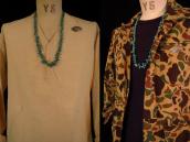 Vintage Single Strand Turquoise Heishi Necklace  c.1960～