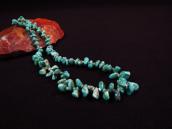 Vintage Single Strand Turquoise Heishi Necklace  c.1960～