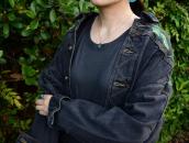 Vtg Zuni Star & Moon Turquoise Inlay Fob Necklace  c.1950～