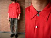 Vtg Zuni Star & Moon Turquoise Inlay Fob Necklace  c.1950～