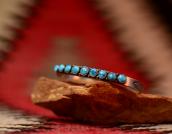 Antique Zuni Ingot Silver Cuff w/Great TQ  c.1940