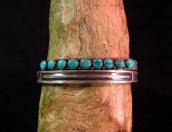 Antique Zuni Ingot Silver Cuff w/Great TQ  c.1940