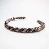 Vintage Twisted Silver Wire Cuff Small  c.1950