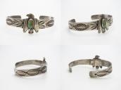 Atq Navajo『ON BOOK』T-bird Applique Ingot Silver Cuff c.1920～