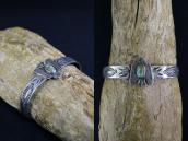 Atq Navajo『ON BOOK』T-bird Applique Ingot Silver Cuff c.1920～