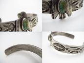 Atq Navajo『ON BOOK』T-bird Applique Ingot Silver Cuff c.1920～