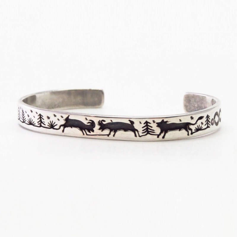 【Vidal Aragon】Kewa Old "Storyteller" Cuff in Silver c.1980～