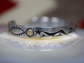 【Vidal Aragon】Old "Storyteller" Overlay Cuff in Slv c.1980～