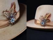 Vintage Zuni Multi-Stone Inlay Burst Star Pin Brooch c.1950～