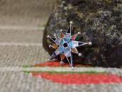 Vintage Zuni Multi-Stone Inlay Burst Star Pin Brooch c.1950～
