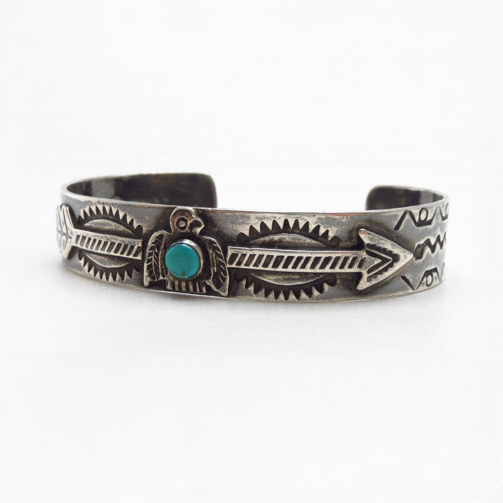 Antique Navajo 『ON BOOK』 T-bird & Arrow Applique Cuff c.1930