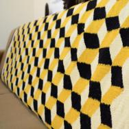 Antique Navajo 【Optical】 Rug  c.1940～ 72/134