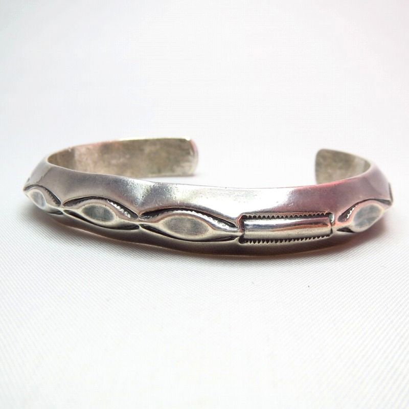 Vintage Engraving & Stamp TriangleWire Cuff c.1970