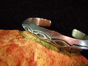 Vintage Engraving & Stamp TriangleWire Cuff c.1970