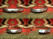 Vintage Engraving & Stamp TriangleWire Cuff c.1970