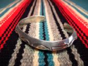 Vintage Engraving & Stamp TriangleWire Cuff c.1970