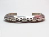 Vintage Engraving & Stamp TriangleWire Cuff c.1970