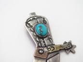Atq Navajo Boot with Spur Shape Pin w/Turquoise c.1930～