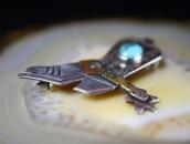 Atq Navajo Boot with Spur Shape Pin w/Turquoise c.1930～