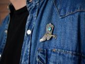 Atq Navajo Boot with Spur Shape Pin w/Turquoise c.1930～