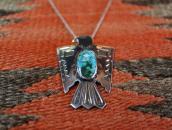 Vtg 【BELL】 T-bird Shape Top w/Gem Turquoise Necklace c.1940～