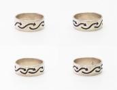 Antique Navajo Arrows Stamped Ingot Silver Men's Ring c.1940