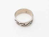 Antique Navajo Arrows Stamped Ingot Silver Men's Ring c.1940