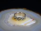 Antique Navajo Arrows Stamped Ingot Silver Men's Ring c.1940