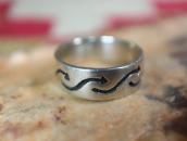 Antique Navajo Arrows Stamped Ingot Silver Men's Ring c.1940