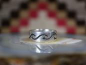 Antique Navajo Arrows Stamped Ingot Silver Men's Ring c.1940