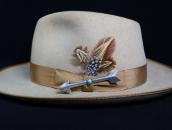 【KIK-A-POO】Atq Big Arrow Shape Silver Pin w/Turquois c.1940～