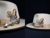 【KIK-A-POO】Atq Big Arrow Shape Silver Pin w/Turquois c.1940～