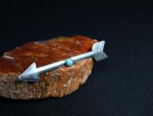 【KIK-A-POO】Atq Big Arrow Shape Silver Pin w/Turquois c.1940～