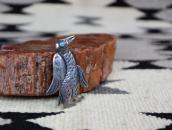 Antique Navajo Stamped Penguin Shape Pin Brooch  c.1930～