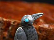 Antique Navajo Stamped Penguin Shape Pin Brooch  c.1930～