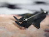 Antique Navajo Stamped Penguin Shape Pin Brooch  c.1930～