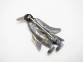 Antique Navajo Stamped Penguin Shape Pin Brooch  c.1930～