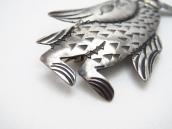 Antique Navajo Stamped Penguin Shape Pin Brooch  c.1930～