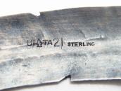 【UITA21/Ganscraft】 Atq Feather Shaped Silver Pendant c.1945～